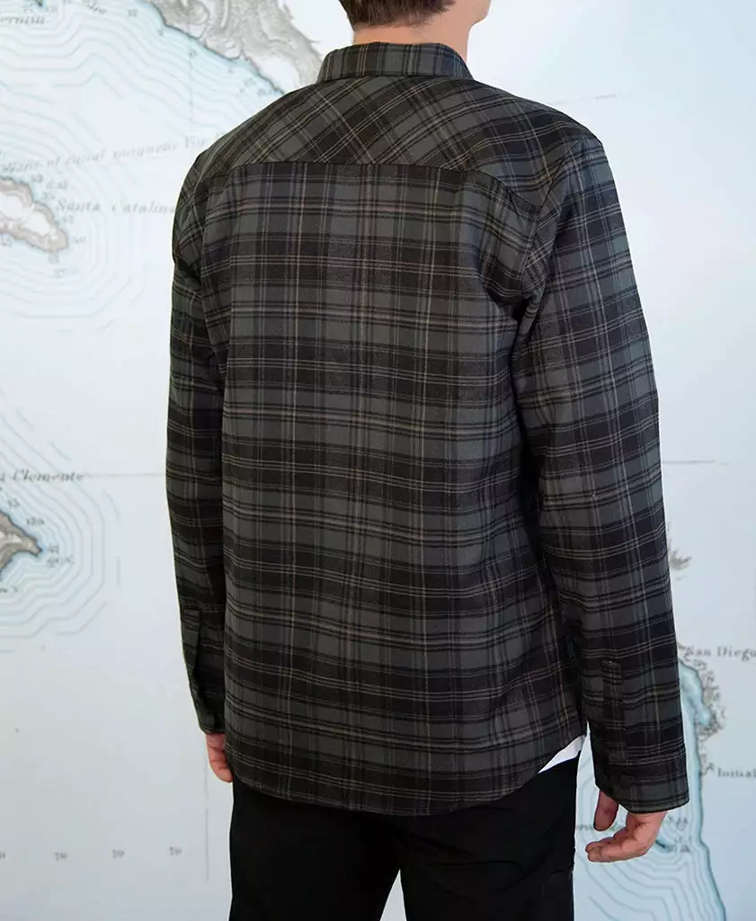 Saltycrew Salty Crew Boatyard Tech Flannel Evergreen 2 Saltycrew Salty Crew Boatyard Tech Flannel Evergreen - Image 2