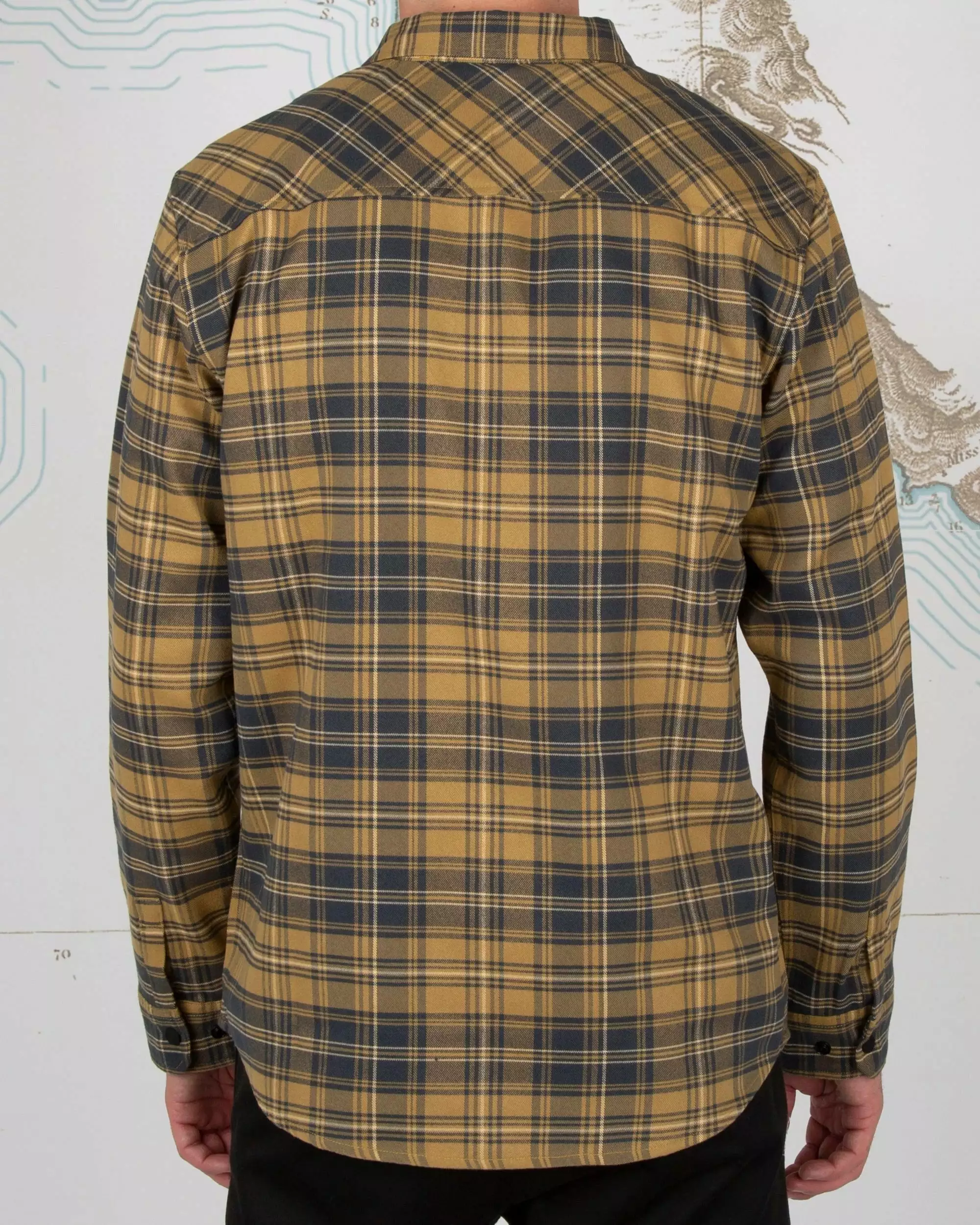 Saltycrew Salty Crew Boatyard Flannel Tee Brown 2 Saltycrew Salty Crew Boatyard Flannel Tee Brown - Image 2