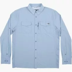 Saltycrew Salty Crew Charter LS Tech Woven Tee Marine Blue