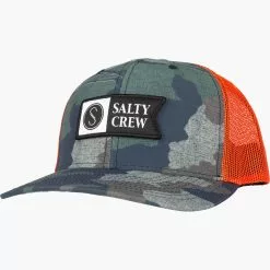 Saltycrew Salty Crew Pinnacle 2 Retro Trucker Hat Camo Orange