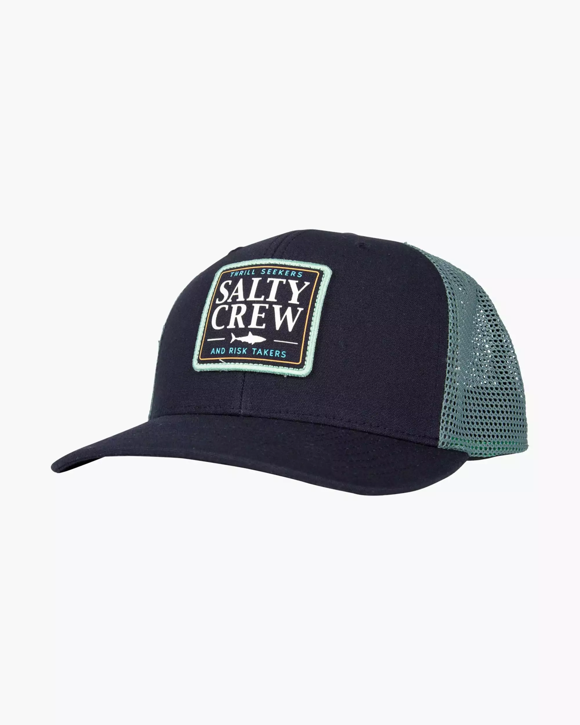 Saltycrew Salty Crew Cruiser Retro Trucker Hat Navy Dark Aqua 1 Saltycrew Salty Crew Cruiser Retro Trucker Hat Navy Dark Aqua