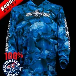 Bigfish Aus CAMO BLUE HOODIE Long Sleeve