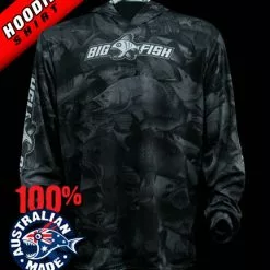 Bigfish Aus CAMO DARK GREY HOODIE Long Sleeve