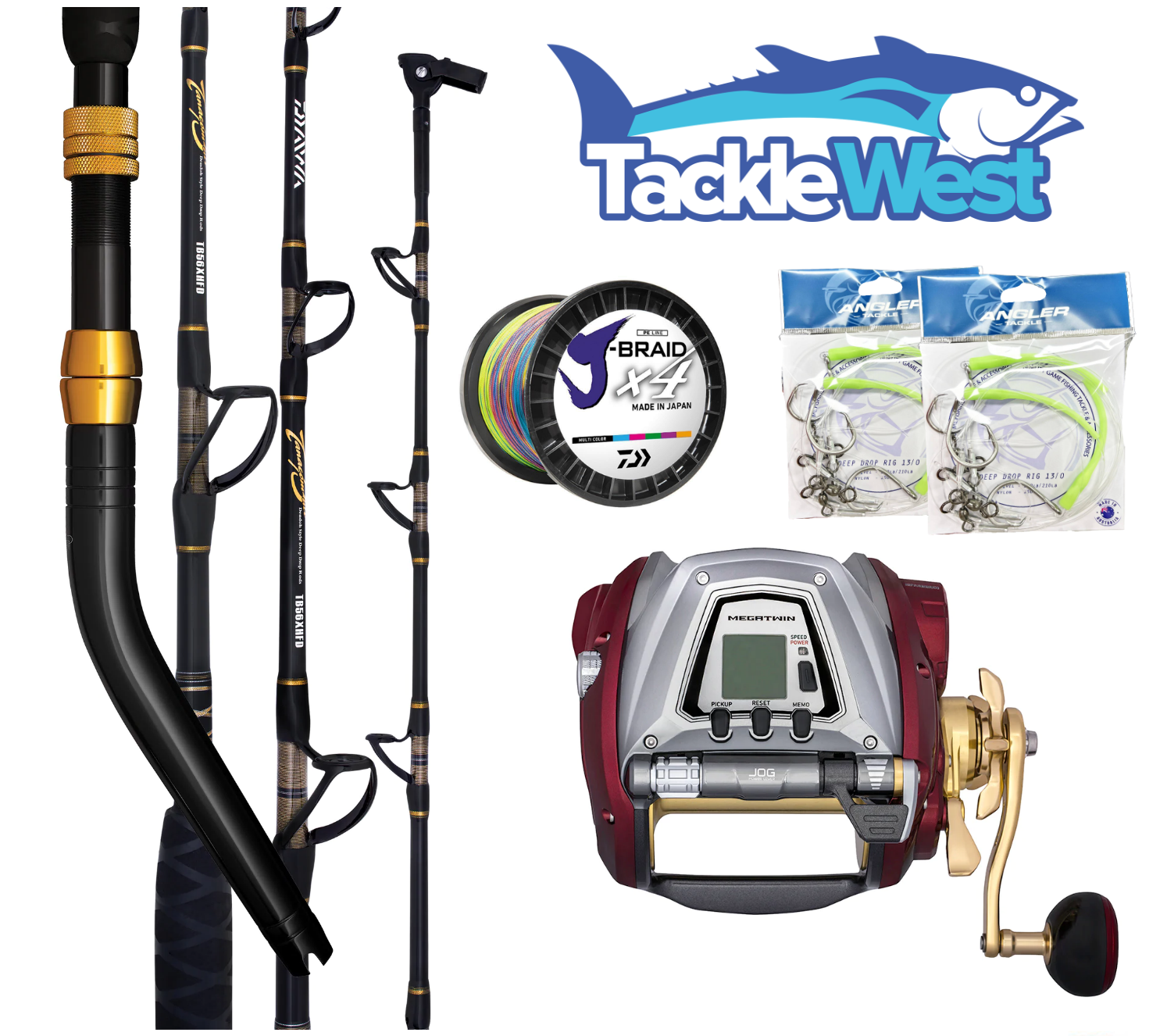 Daiwa Seaborg 1200 / Tanacom Electric Combo 2x Rigs 1 Daiwa Seaborg 1200 / Tanacom Electric Combo 2x Rigs