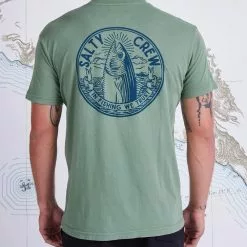 Saltycrew Salty Crew In Fishing We Trust Premium SS Tee Sage
