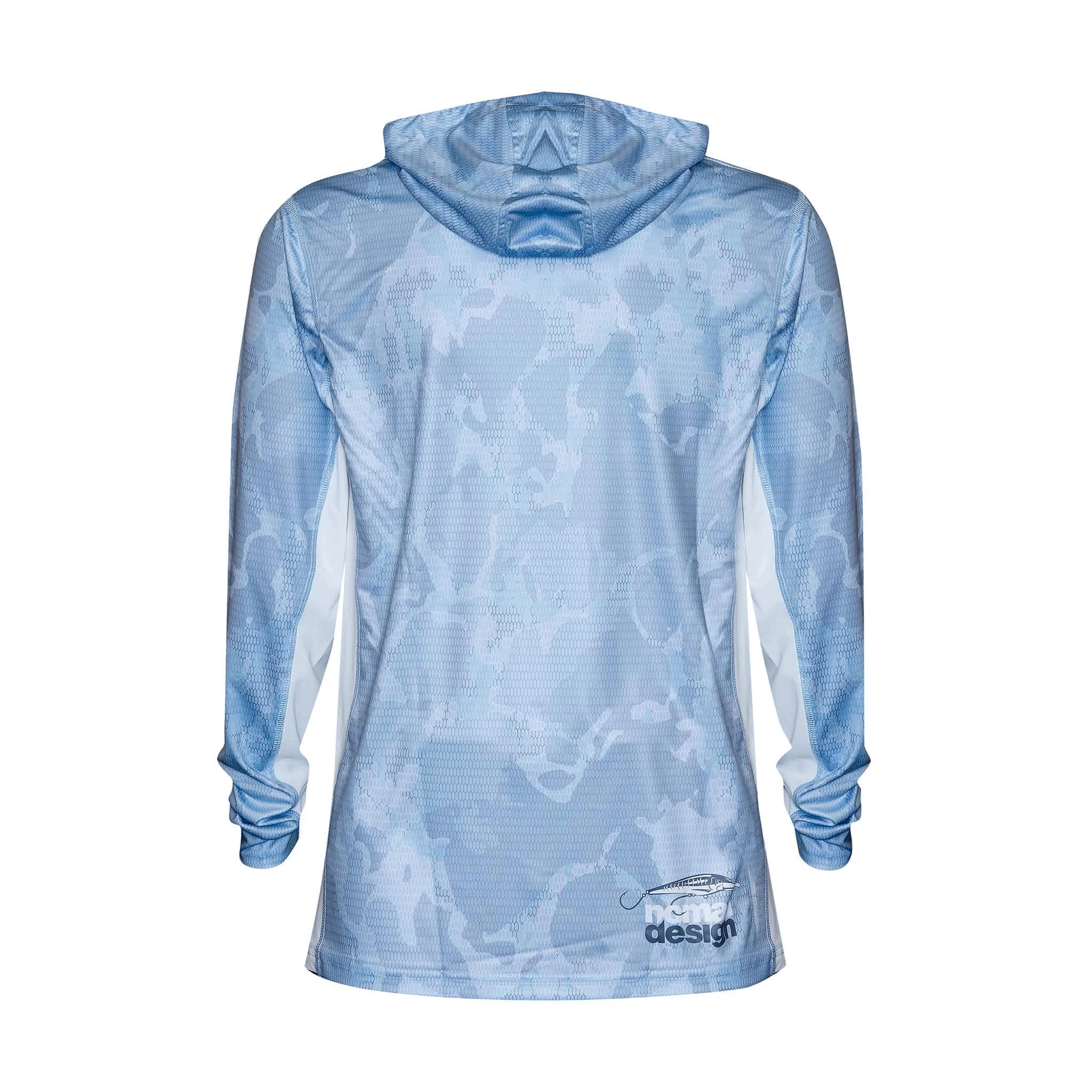 Nomad Design Hooded Tech Shirt Camo Blue 2 Nomad Design Hooded Tech Shirt Camo Blue - Image 2