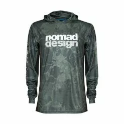 Nomad Design Hooded Tech Shirt Camo Khaki