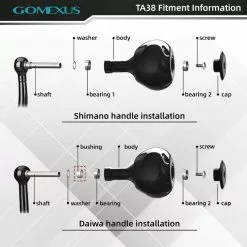 Gomexus Titanium Power Knob 35mm -Reels Shop Power Knob Titanium TA38 fitment information 800x 8b00532d 5403 42da b02a 1c1781f13d5b