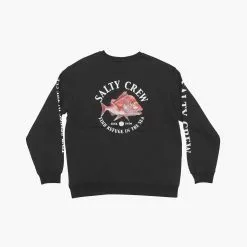 Saltycrew Salty Crew Snap Attack Crew Fleece Jumper Black
