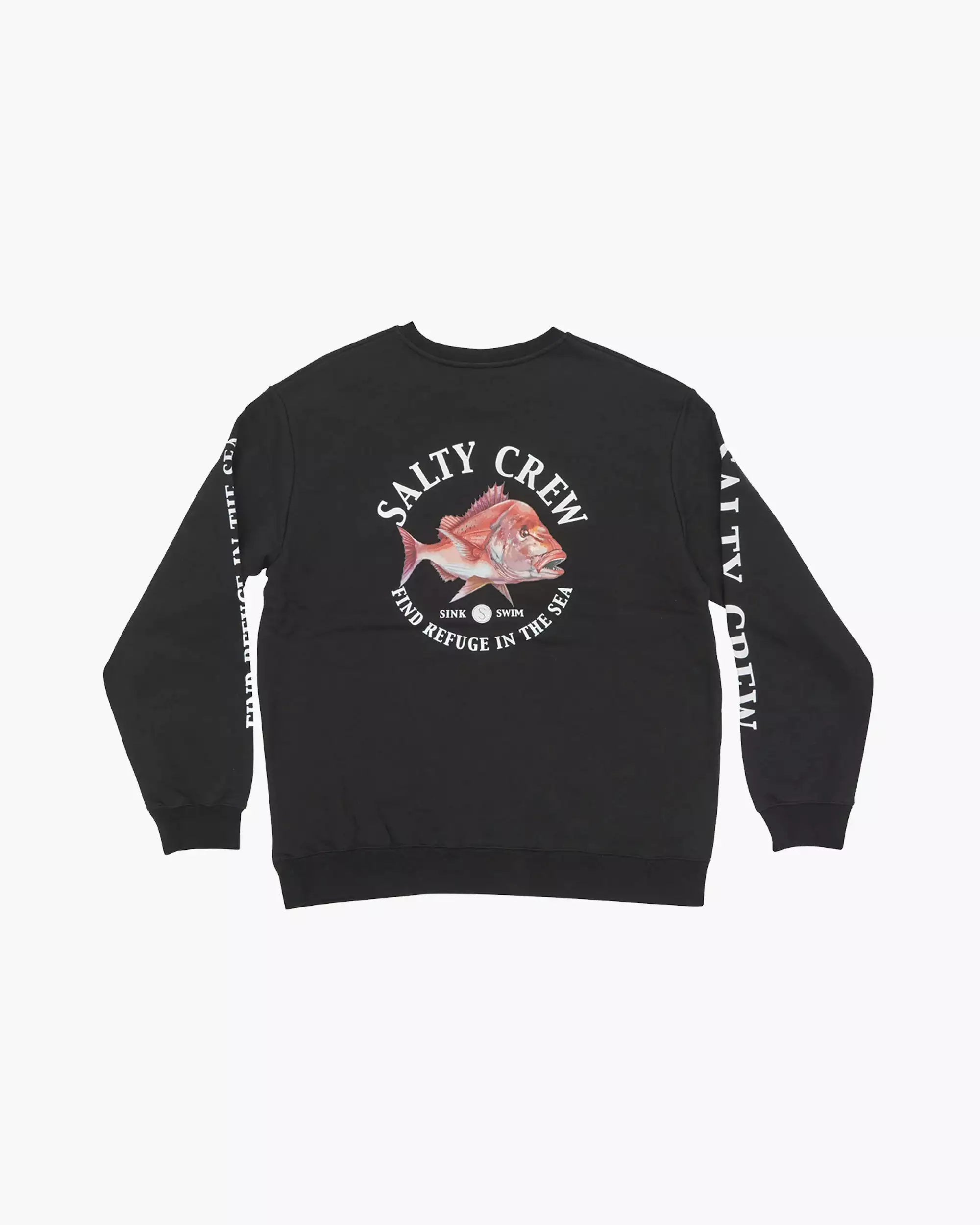 Saltycrew Salty Crew Snap Attack Crew Fleece Jumper Black 1 Saltycrew Salty Crew Snap Attack Crew Fleece Jumper Black