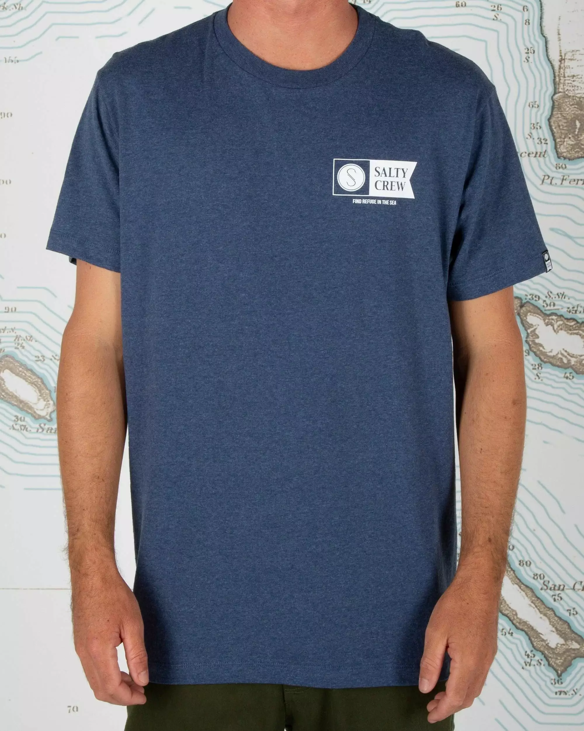Saltycrew Salty Crew Alpha SS Tee Navy 2 Saltycrew Salty Crew Alpha SS Tee Navy - Image 2