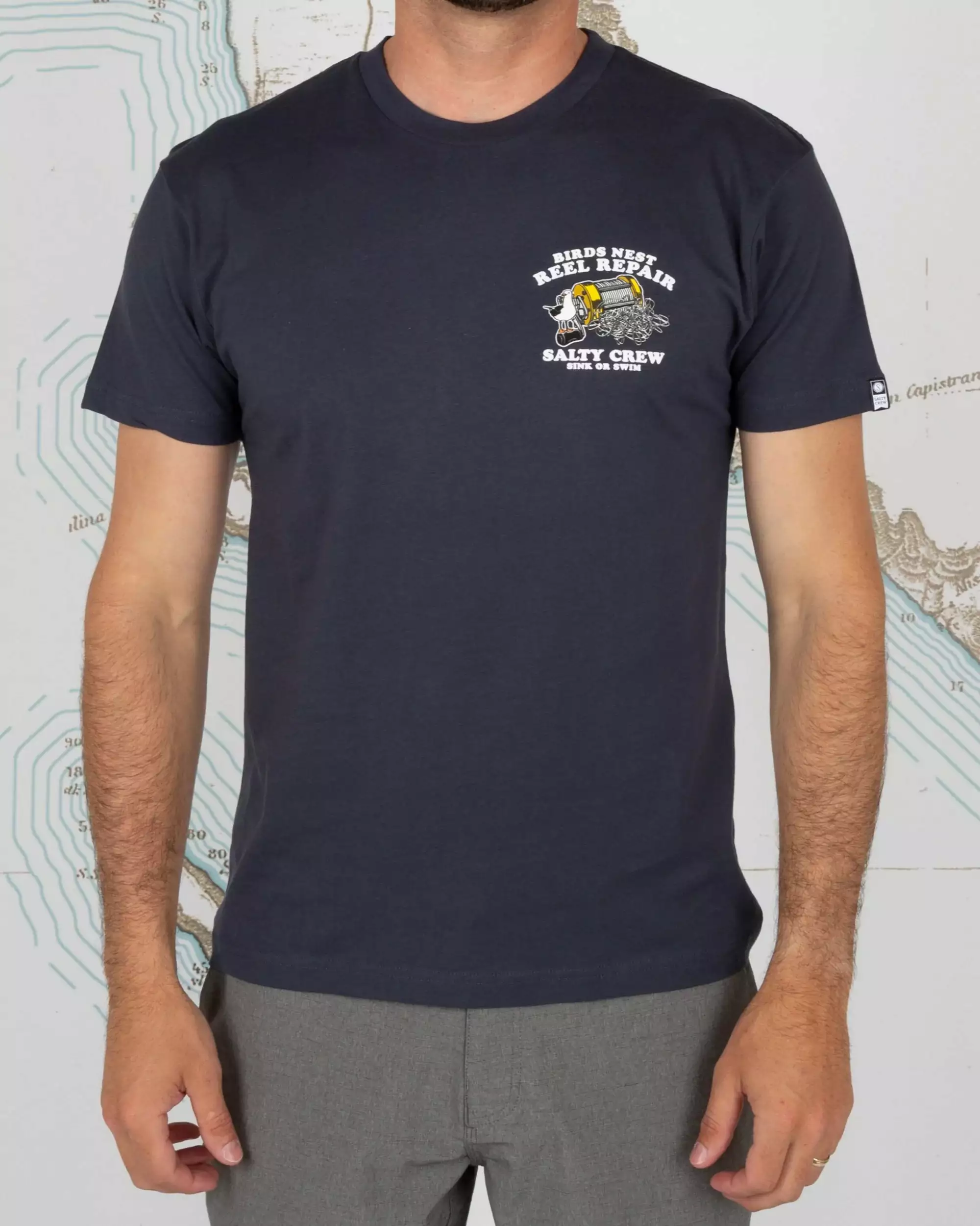 Saltycrew Salty Crew Birdsnest Premium SS Tee Harbor Blue 2 Saltycrew Salty Crew Birdsnest Premium SS Tee Harbor Blue - Image 2