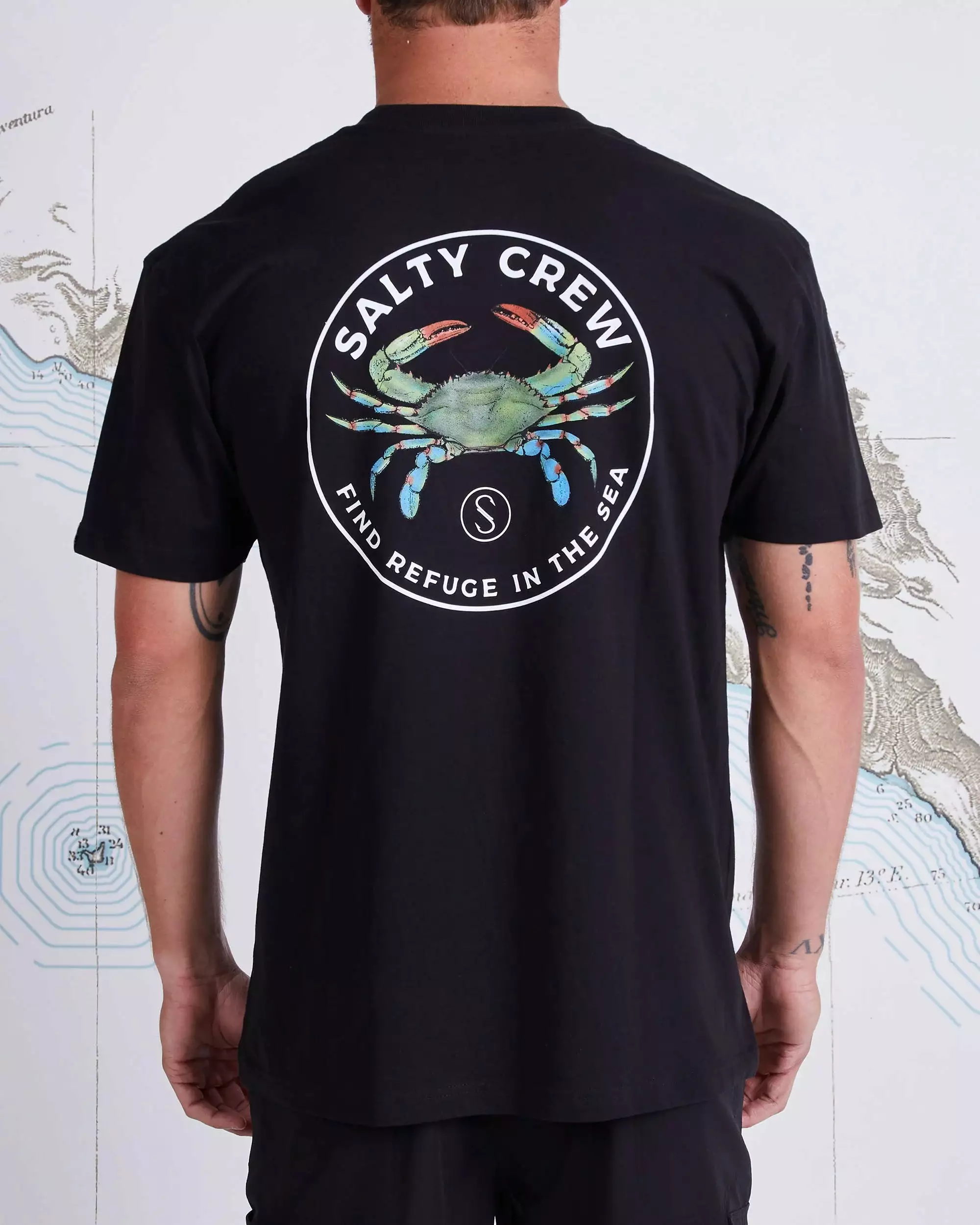 Saltycrew Salty Crew Blue Crabber SS Tee Black 1 Saltycrew Salty Crew Blue Crabber SS Tee Black