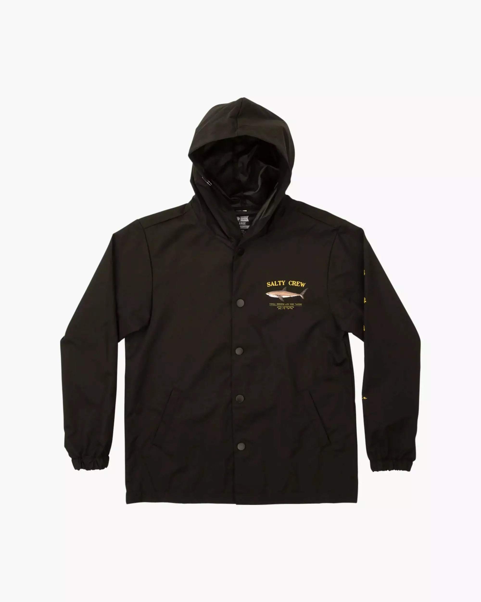 Saltycrew Salty Crew Bruce Snap Jacket Black 1 Saltycrew Salty Crew Bruce Snap Jacket Black