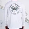Saltycrew Salty Crew Blue Crabber LS Sunshirt White