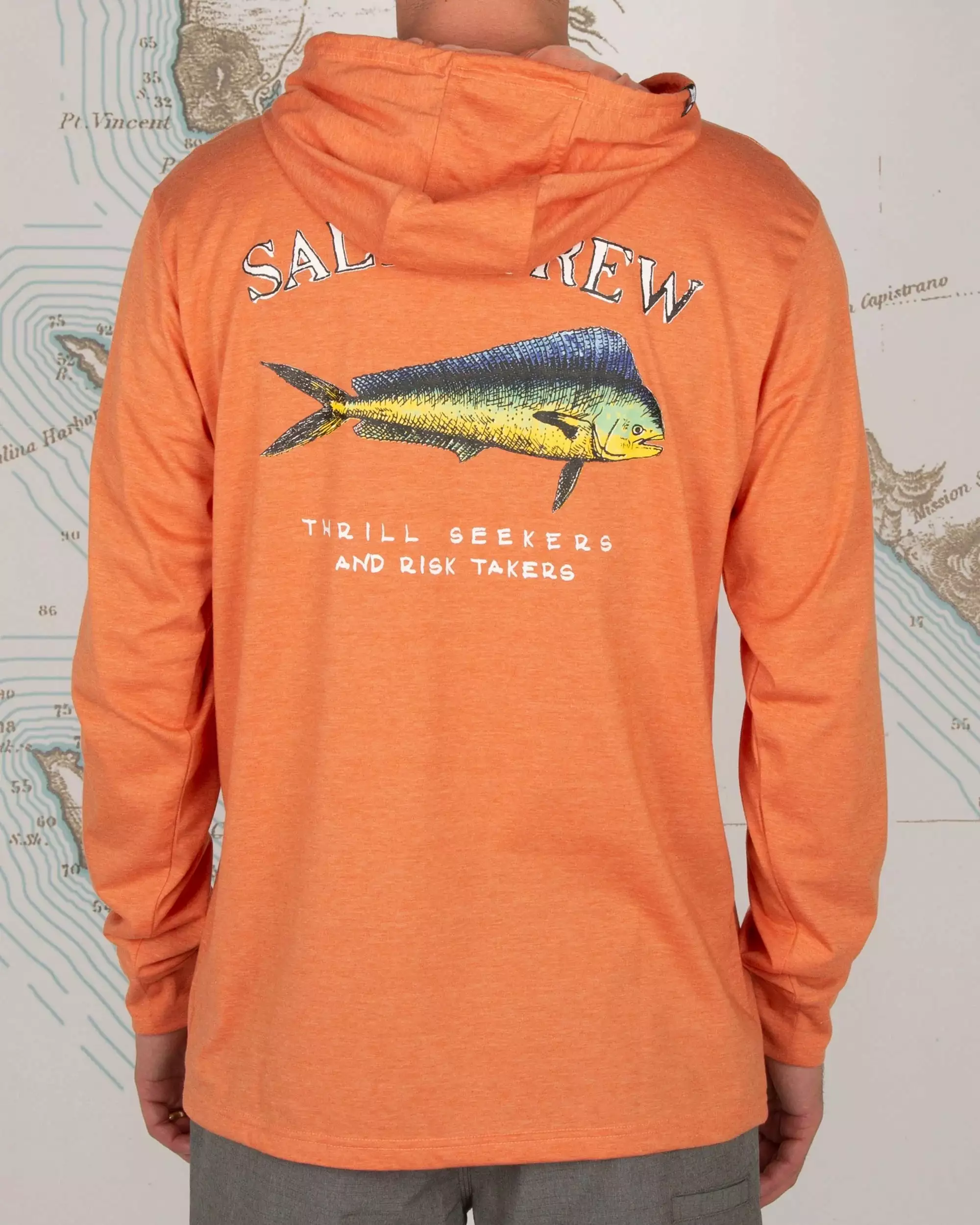 Saltycrew Salty Crew El Dorado Hood Tech Tee Sunburn 1 Saltycrew Salty Crew El Dorado Hood Tech Tee Sunburn