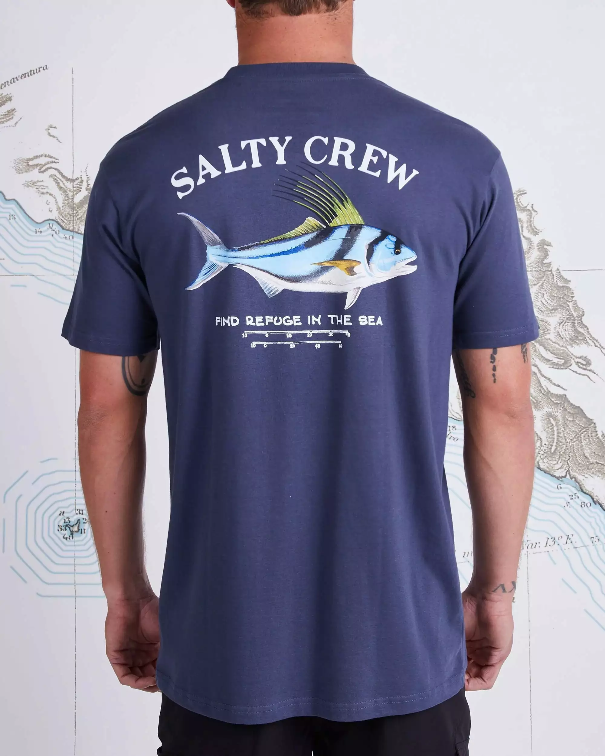 Saltycrew Salty Crew Rooster Premium SS Tee Charcoal Heather 1 Saltycrew Salty Crew Rooster Premium SS Tee Charcoal Heather