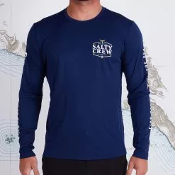 Saltycrew Salty Crew Skipjack LS Sunshirt Navy