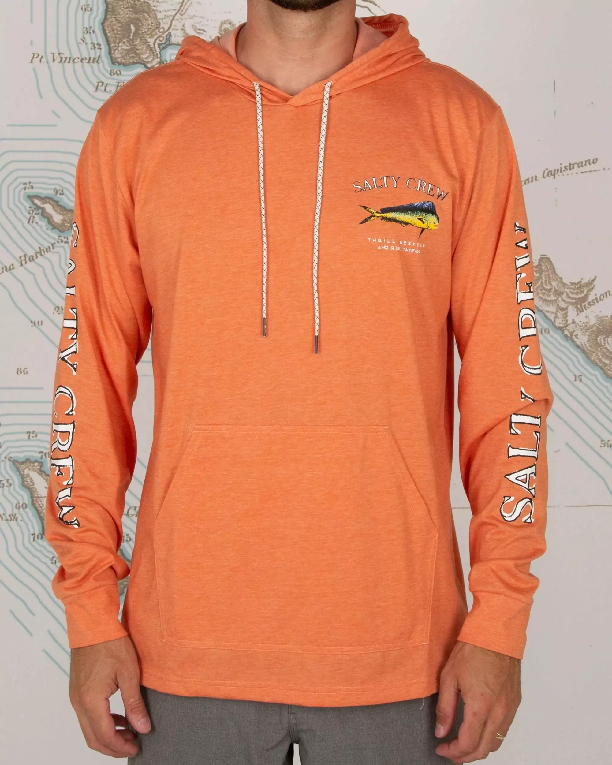 Saltycrew Salty Crew El Dorado Hood Tech Tee Sunburn 2 Saltycrew Salty Crew El Dorado Hood Tech Tee Sunburn - Image 2