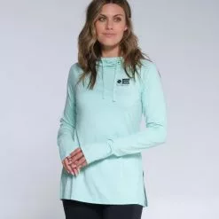 Saltycrew Salty Crew Thrill Seekers Hooded Sunshirt Wmns Seafoam