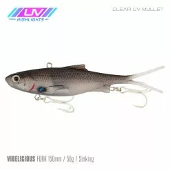 Samaki Vibelicious 150mm 18 Samaki Vibelicious 150mm -Reels Shop Samaki Vibelicious Clear UV Mullet