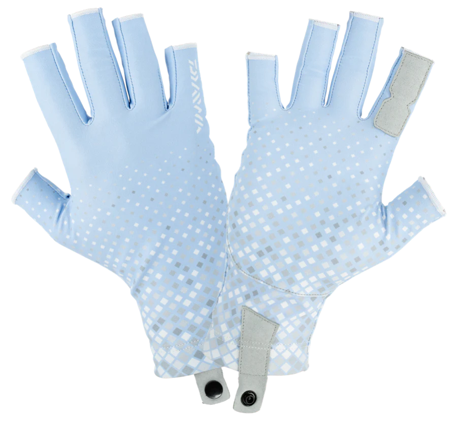 Daiwa UPF Pro Sun Gloves Blue Prism 1 Daiwa UPF Pro Sun Gloves Blue Prism