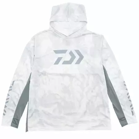 Daiwa Hex Hooded Jersey White 1 Daiwa Hex Hooded Jersey White